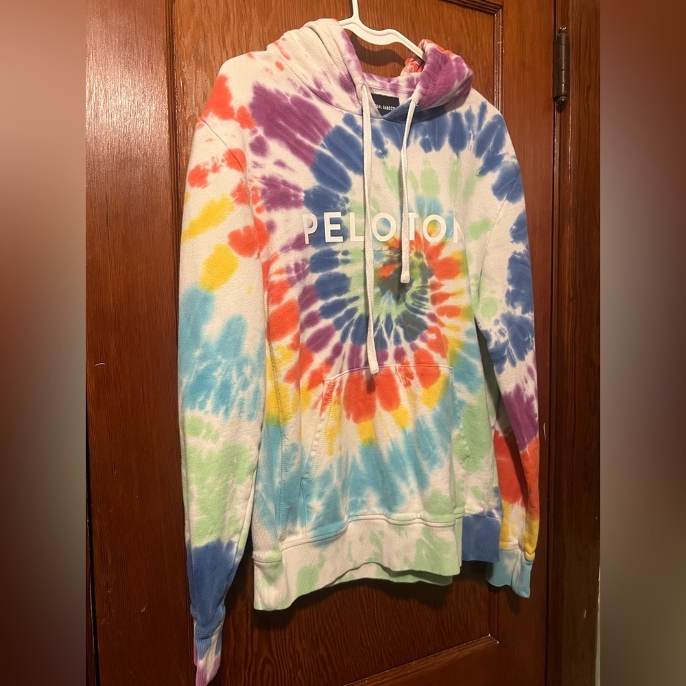 Spiritual Gangster Peloton Multicolor Tie Dye Hoodie Size Medium